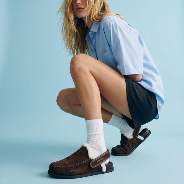 Finn Warm Lined Mules Brown Suede